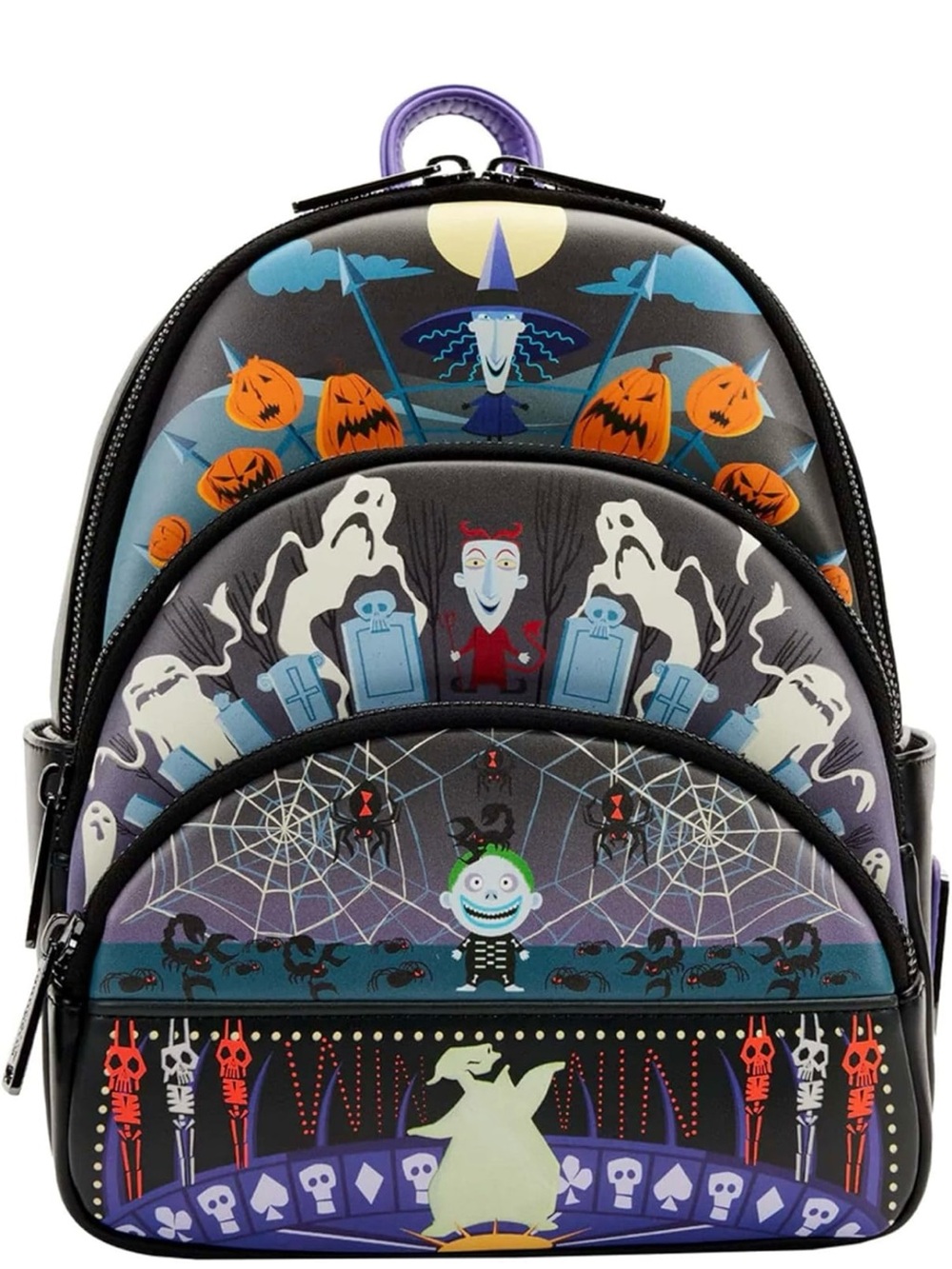 Loungefly The Nightmare Before Christmas Glow Triple Pocket Mini Backpack